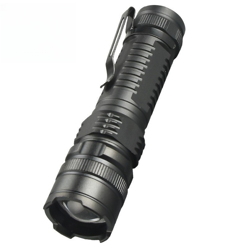 제조업체 도매 LED 강광 손전등, 미니 손전등, 초점 조절 가능, 펜 클립 포함, 장거리, USB 충전