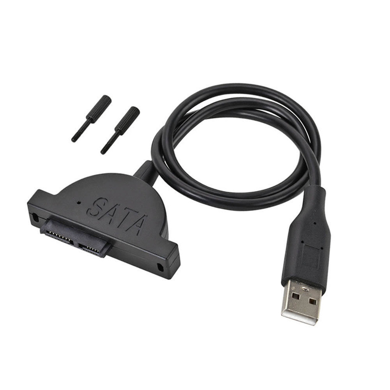 Notebook Optical Drive Easy Drive Line Usb2.0 to Sata External Cable 7 + 6 Pin with Screw Fixing
