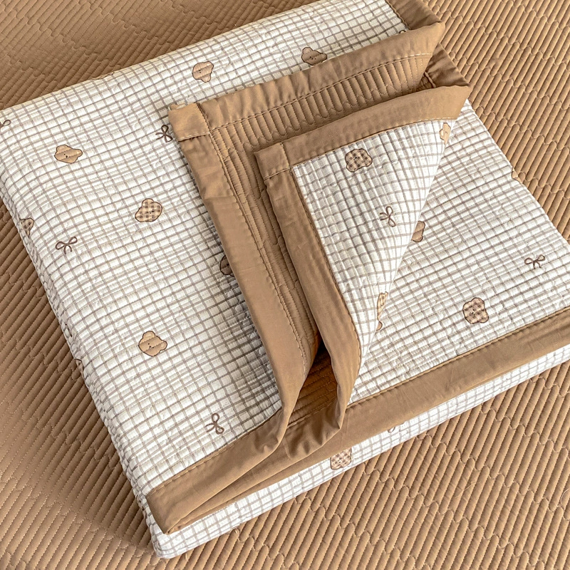 Комплект покрывала 3 предмета (Nantong Home Textile), вязанный двухслойный печатный хлопок, несколько размеров