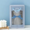 Gray Circle Gift Box+Pineapple Grid Gray