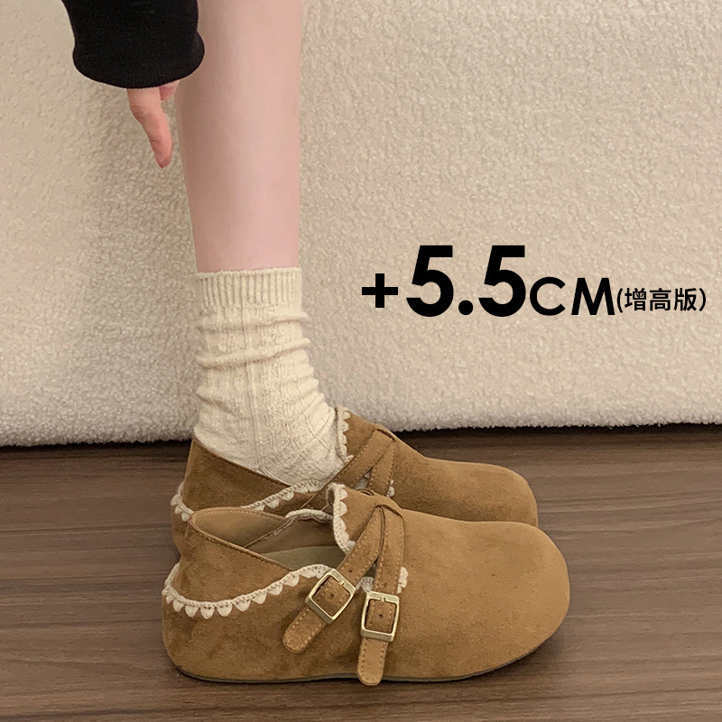 Women's 2026 New Spring Comfortable Slip-On Versatile Two-Way Wear Closed-Toe Half-Mules with Internal Height Increase and Thick Sole, Birkenstock Style Women's 2026 New Spring Comfortable Slip-On Versatile Two-Way Wear Closed-Toe Half-Mules with Internal Height Increase and Thick Sole, Birkenstock Style
