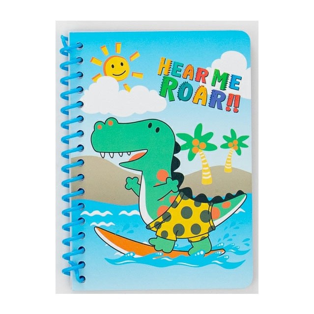 A6 dibujos animados lindos de plástico bobina sola lateral transversal línea interna de bolsillo de estudiantes portátil bobina de cuaderno de notas