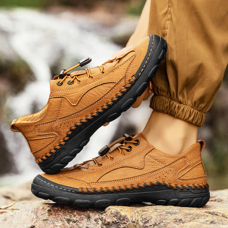 Plus-Size Autumn And Winter Genuine Leather Breathable Loafers Casual Men's Leather Shoes Trendy Goodyear Handmade Men's_vogvips.com
