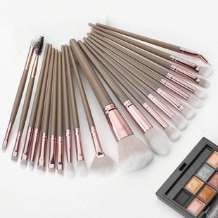 20 brown makeup brush suit blush brush eyelash brush eye brush double eyelash brush fan brush beauty tools