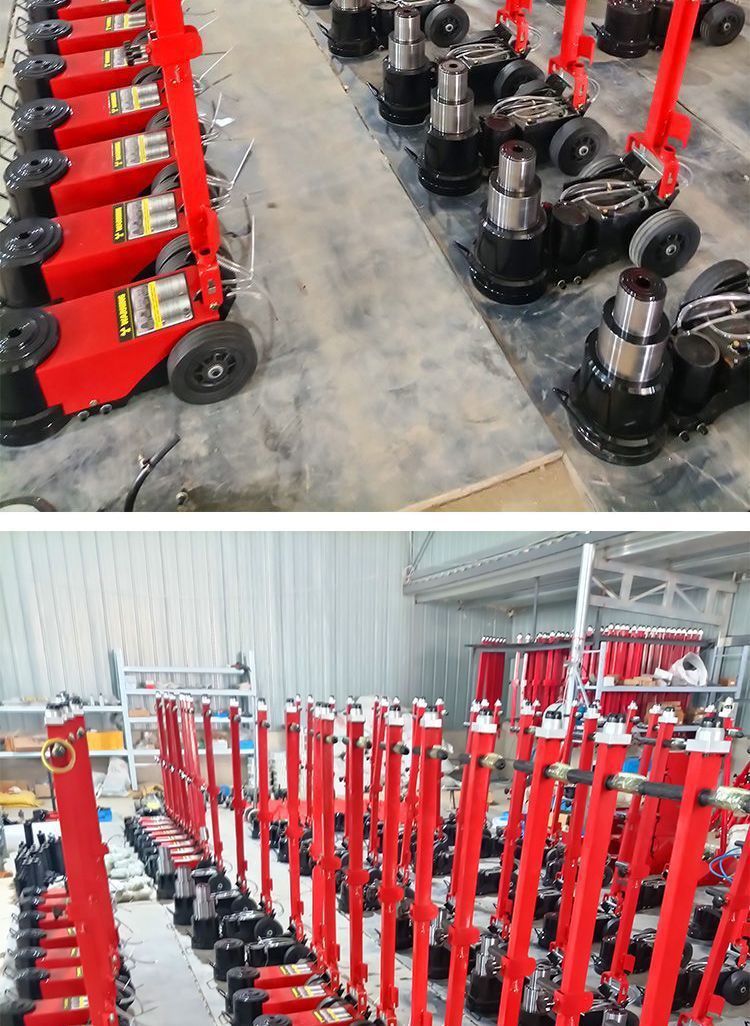 Truck maintenance 80 tons horizontal pneumatic hydraulic jack 100 tons 120 lifting tools pneumatic jack