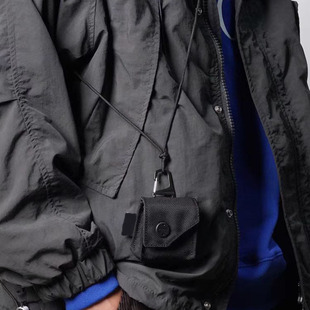 Ballistic Nylon Mini Headphone Bag AirPods Hanging Neck Waist Bag Jewelry Bag