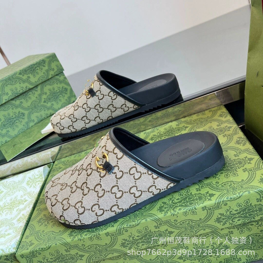 Высокая версия gjia Баотоу полуп slippers женские летние внешняя обувь mule туфли монетница плоская обувь ленивые туфли прямые продажи с завода