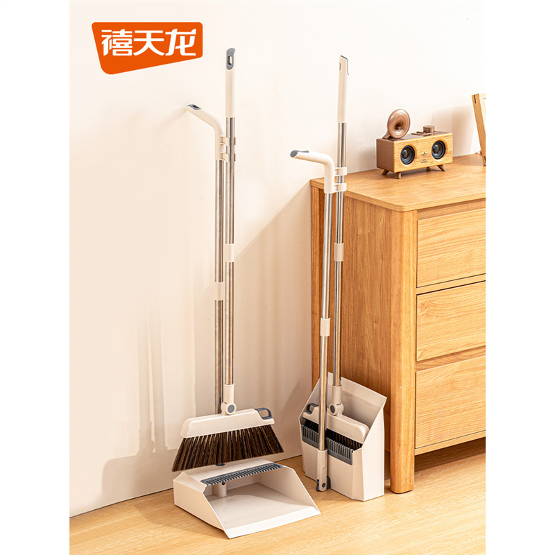 Xitianlong 빗자루와 쓰레받기 세트 가정용 접이식 조합 침실 욕실 거실 청소 빗자루 조합 유물