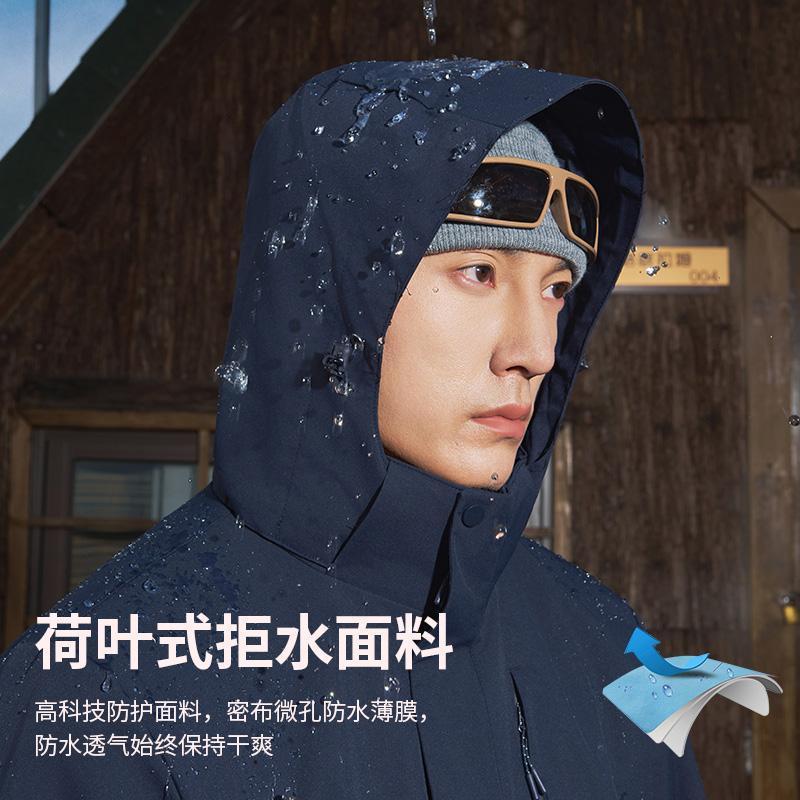 冲锋衣定制男三合一可拆卸防风两件套休闲户服工作服风衣外套印字|undefined