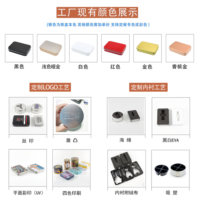 黒の窓開け鉄箱充電ライター鉄箱包装銀色ブリキ箱現物印刷可能ロゴ|undefined