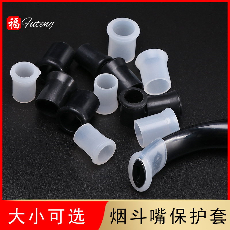 Pipe Mouthpiece Smoking Accessories Spot Wholesale Silicone Cigarette Handle Mouthpiece Food Grade Cigarette Holder Protective Cover