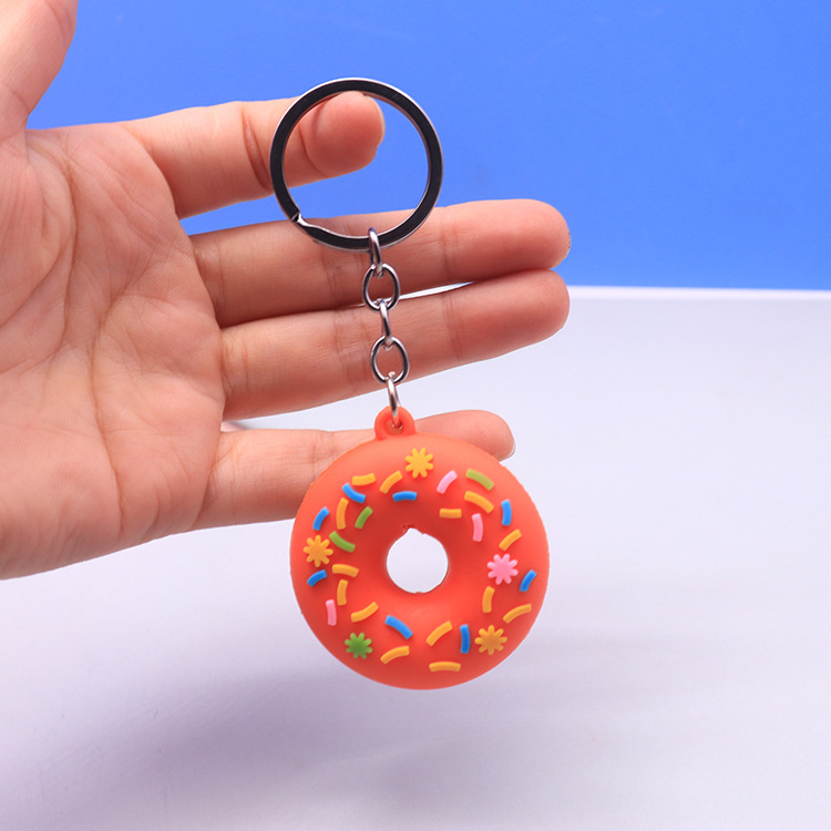 Cute Food Silica Gel Children Unisex Bag Pendant Keychain display picture 5