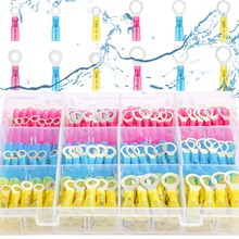 跨境专供260PCS防水热缩圆形连接器圆形端子镀锡亚马逊爆款