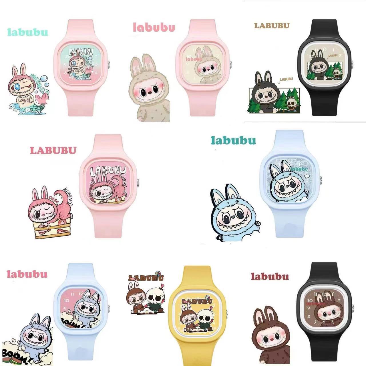 Cartoon cute square high quality silicone quartz children's watch