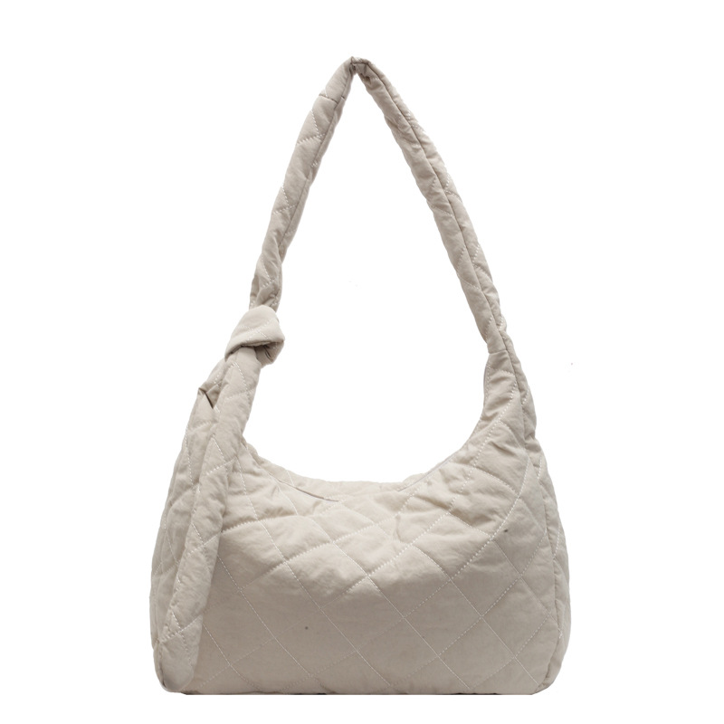 Nueva bolsa de mensajero de un solo hombro de nicho de Corea del Sur, bolsa de plumas, bolsa de lomo de gran capacidad, bolsa de tela suave ligera y resistente al agua