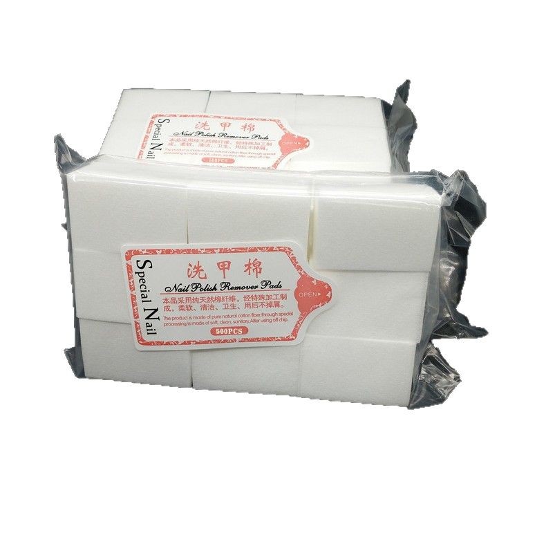 Algodón puro removedor de uñas removedor de maquillaje cara piel amigable lavado de uñas Algodón La piel sensible a los ojos y los labios puede ser húmeda compresa almohadilla de algodón suave engrosada