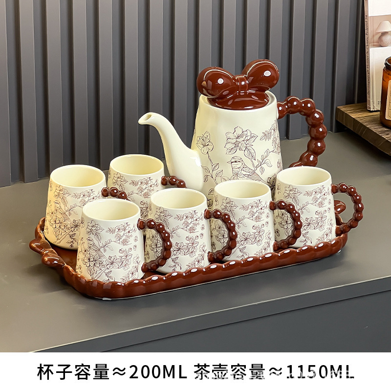 乔迁新居陶瓷茶壶水杯家用套装家用客厅喝水杯杯具高级感新婚礼盒|undefined