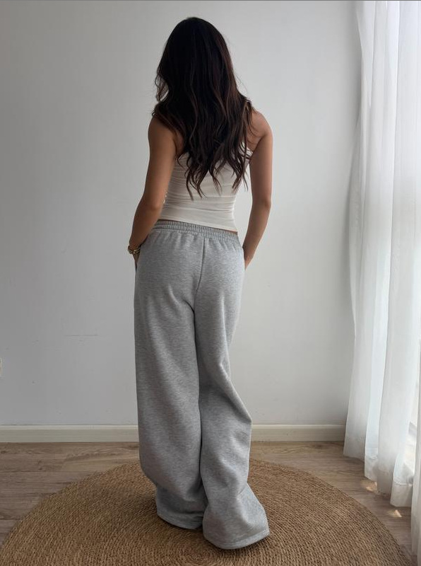 Pantalones casuales estadounidenses transfronterizos otoño y invierno más tercife para hombres y mujeres personalidad suelta callejera caliente pulgar cuerdas rectas pantalones largos de piernas anchas image 3