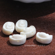 天然猛犸牙  食物云吞水饺馄饨雕刻件散珠子礼物配饰件DIY设计挂