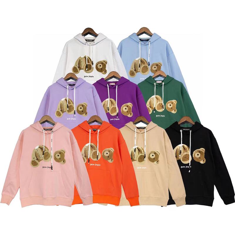 High Version PALM Broken Bear Hooded Sweatshirt Bear Hoodie Couple Long Sleeve Men's and Women's Coat High Street Trendy Range High Version PALM Broken Bear Hooded Sweatshirt Bear Hoodie Couple Long Sleeve Men's and Women's Coat High Street Trendy Range