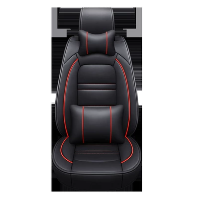 cover full seat cover full | Universal seat cover - black-red-full-leather-standard-version
