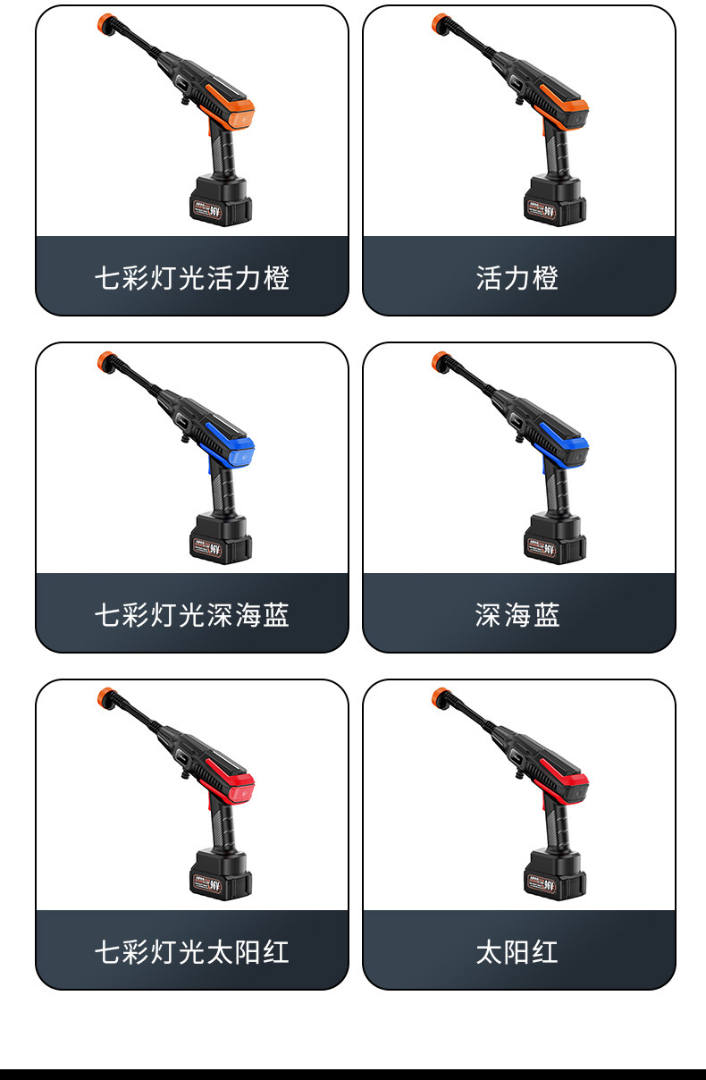 Convenient Pure Copper Motor High-Power Floor Scrubber Car Wireless Car Washing Machine High-Pressure Water Gun Ready Supply Hot Sale