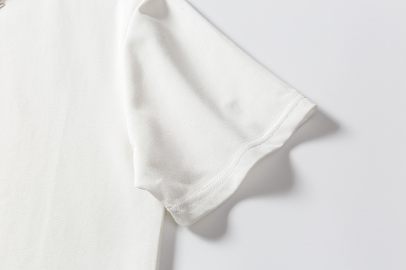 Herren T-shirt Mit Metalldetail Einfarbig Klassische Passform_voghion.com