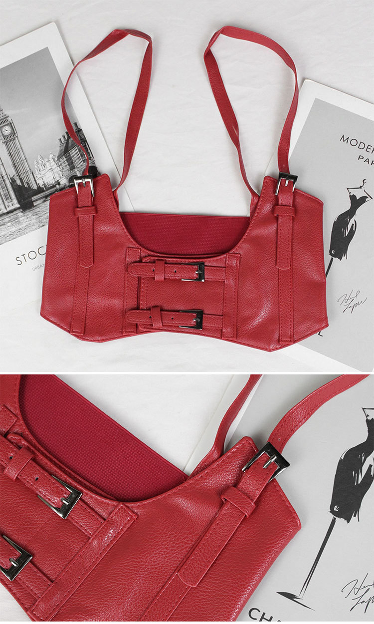 Cinghie esterne per temperamento moda europea e americana Cintura ultra larga Gilet da donna Cintura elastica stile cinturino elastico_voghion.com