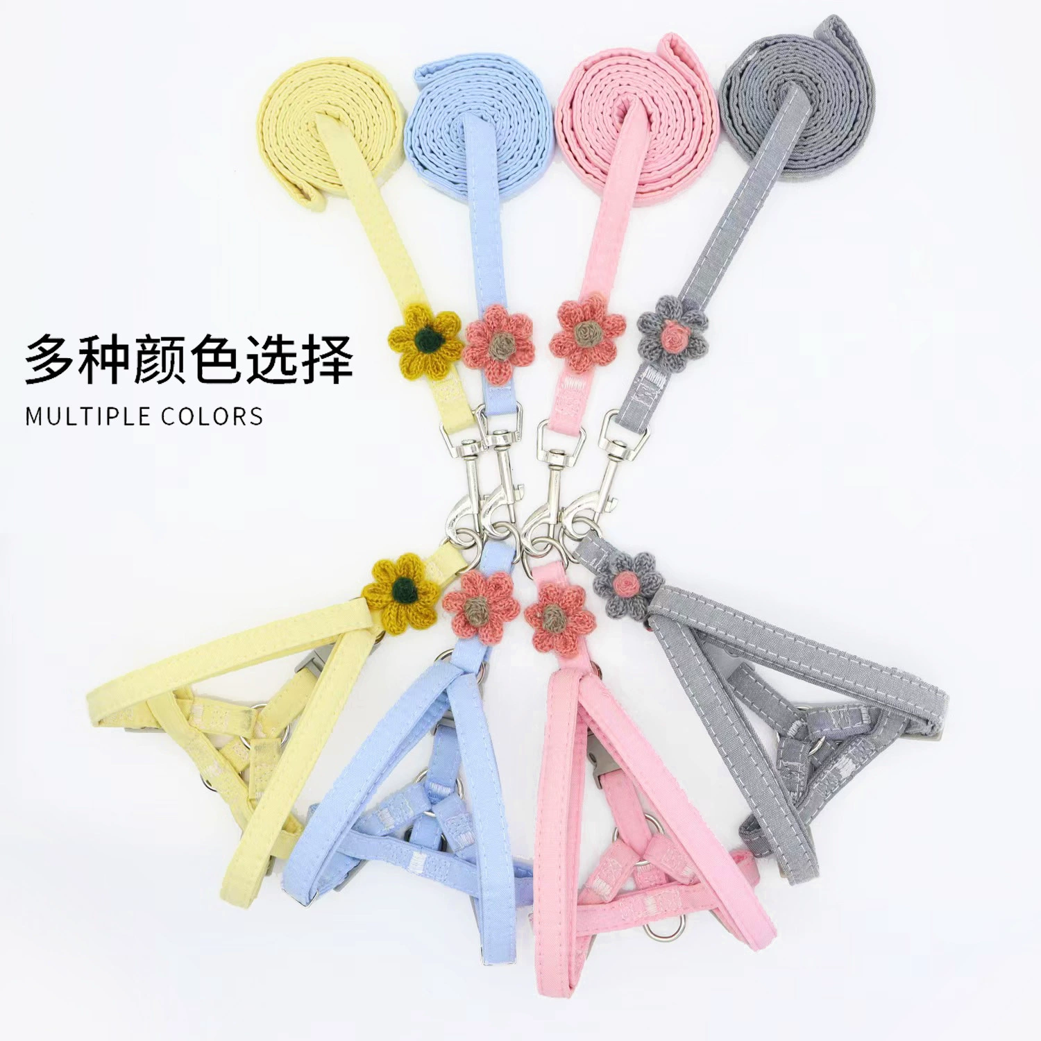 Тяговая веревка для домашних животных Тяговая веревка для собак Цепная прогулочная веревка для кошек Нагрудный ремень для собак Тяговая веревка в наличии