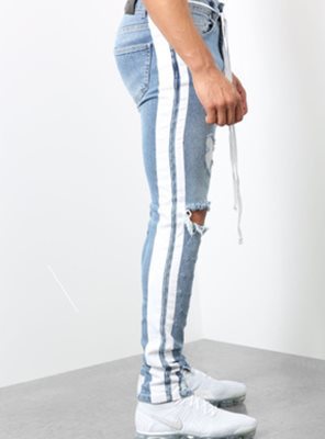 Men's jeans with pull-link ribbon 2