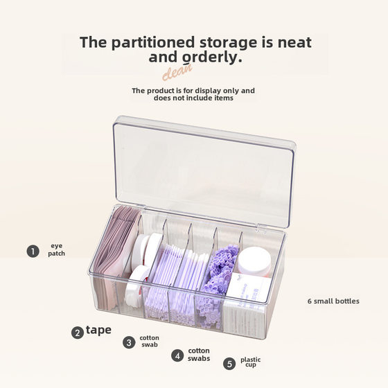 Eyelash storage box with lid dustproof transparent acrylic eyelash desktop storage box for eyelash beauty shop