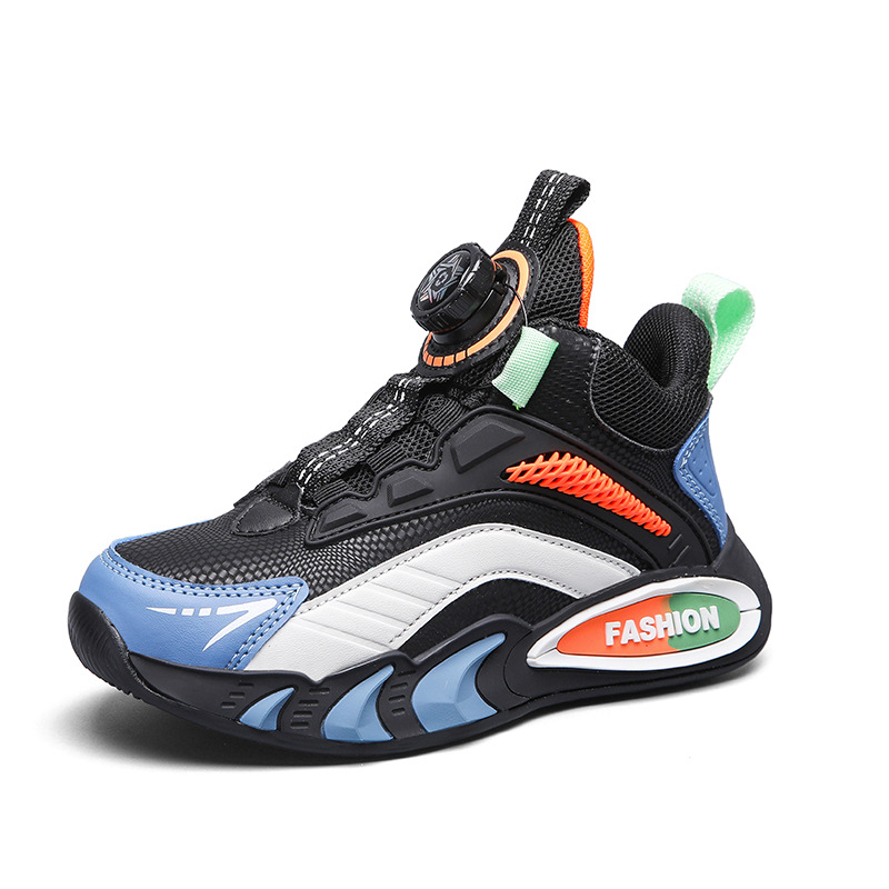 K111 primavera y verano baja malla respirable zapatos de hombre zapatos de correr de botón giratorio para niños zapatos para niños zapatos deportivos zapatos de correr