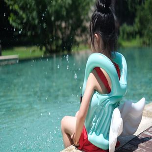 Manufacturer Supplies Creative Children's Swimming Ring Angel Wings Foldable Inflatable Vest Life Jacket Inflatable Buoyancy Swimming