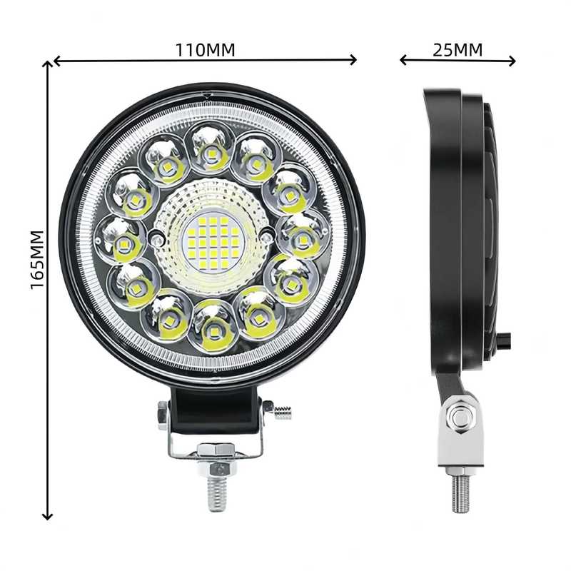 国境を越えた車の作業灯 4 インチ 99 ワットラウンドひまわり LED 大視野エンジニアリング車両トラクター産業および鉱山車両ライト|undefined