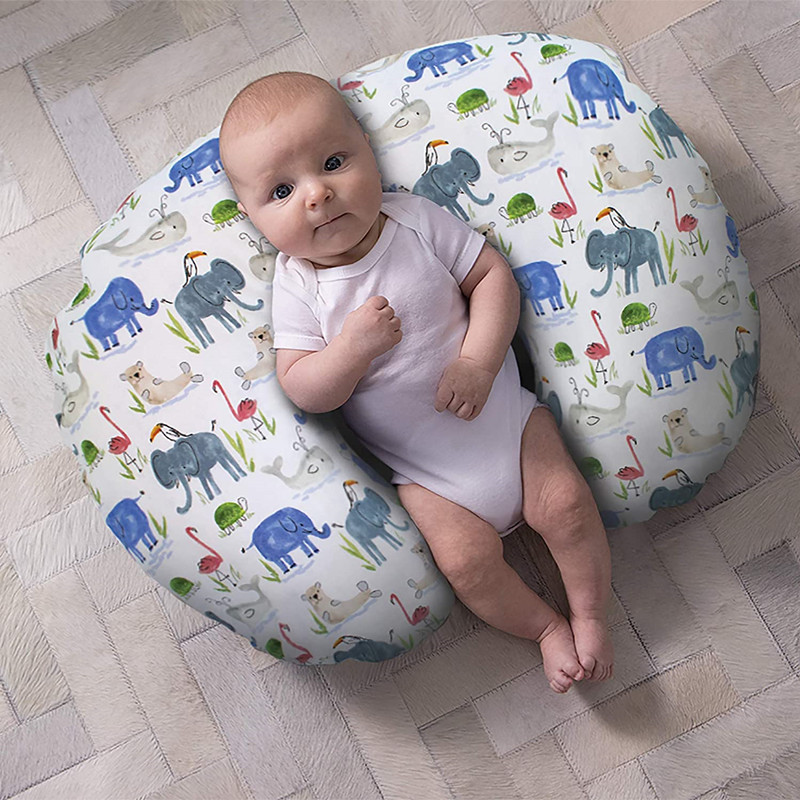Cross-border baby U-shaped nursing pillow, multi-functional sitting pillow, detachable printed pillowcase nursing pillow, washable