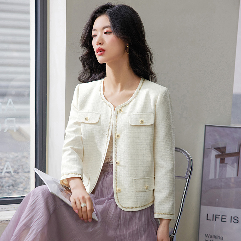Chanel Style Suit Jacket Women's Spring and Autumn New Arrival Petite Fashion Suit Short Suit Dress Two-Piece Set Chanel Style Suit Jacket Women's Spring and Autumn New Arrival Petite Fashion Suit Short Suit Dress Two-Piece Set
