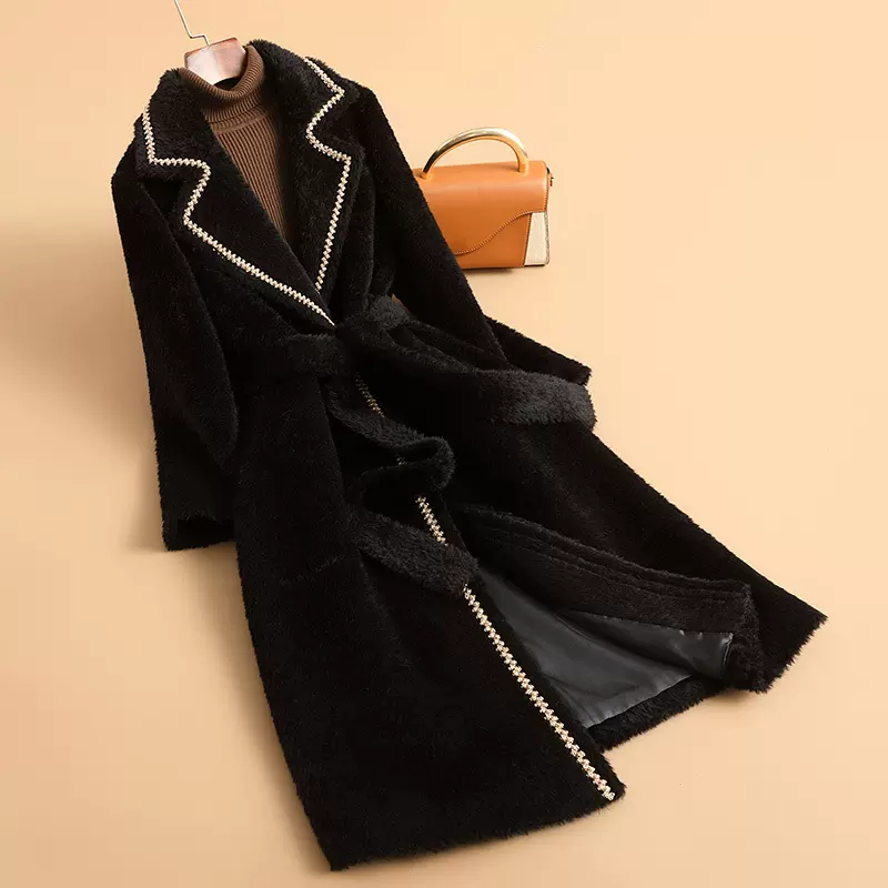 清仓不退不换毛呢长款大衣宽松风衣外套小香风高级感双面羊毛女