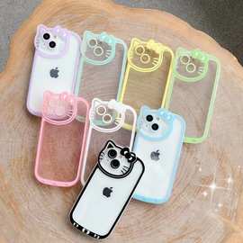 新款猫头手机壳适用iPhone13ProMax小熊蝴蝶结苹果12保护套批发