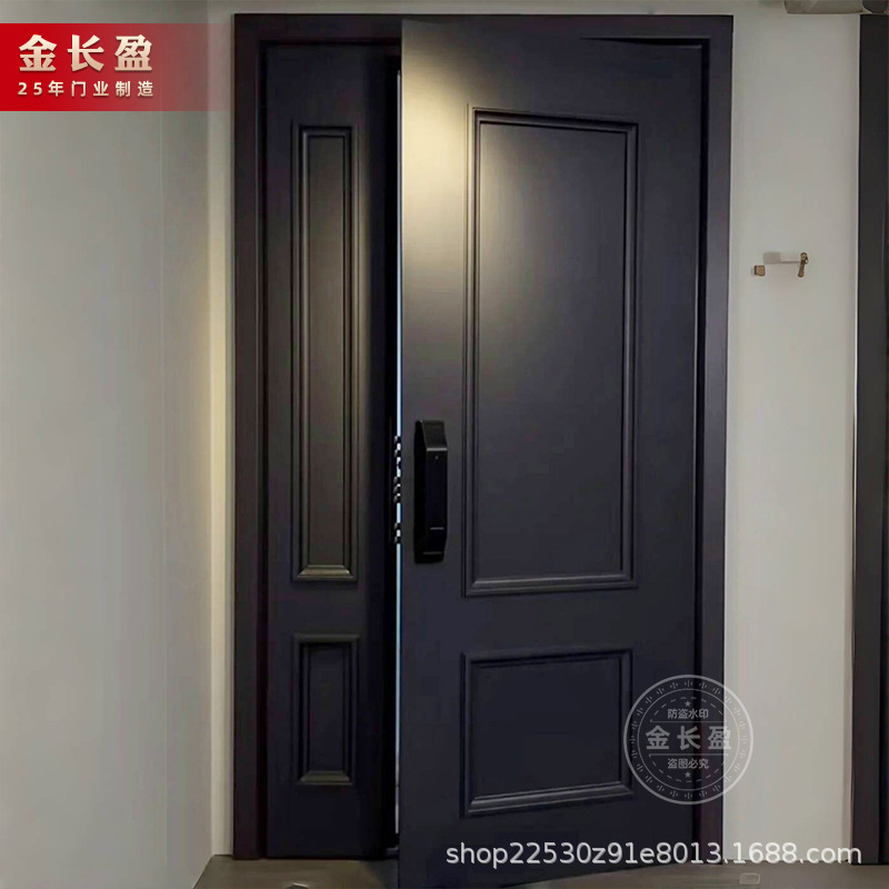 Villa Entrance Door, French-Style Double Door, Rural Self-Built House Entrance Door, Double-Leaf Door, Anti-Theft Door, Home Entrance Door, Cast Aluminum Door