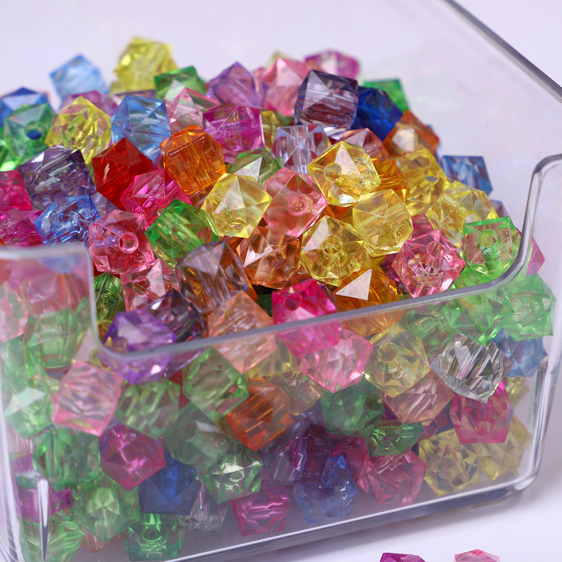DIY 手作りビーズ材料正方形菱形ビーズワイヤーカスミソウアクリルビーズ透明ビーズルースビーズ|undefined