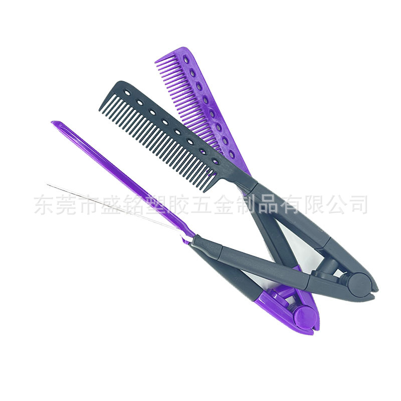 Peine del pelo forma peine V peine suministros para el cabello peine de madera contrachapada V peine del pelo recto peine de la forma del pelo esponjoso