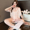 Pijama, summer lace cardigan, trousers, set, with short sleeve