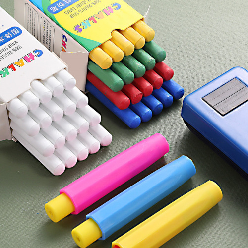 Factory direct sales color water-soluble chalk dust-free teacher chalk children's graffiti brushes wholesale
