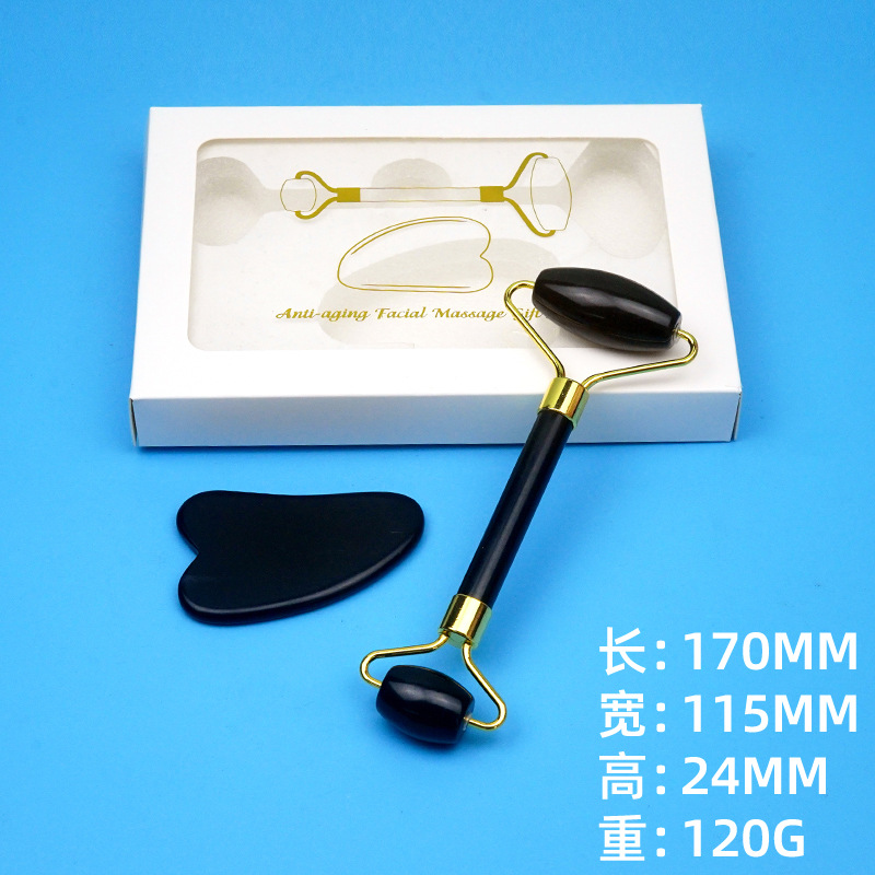 Fábrica al por mayor salón de belleza cuerpo entero espalda raspado masaje cara ojo Jade rodillo raspado tablero combinación traje