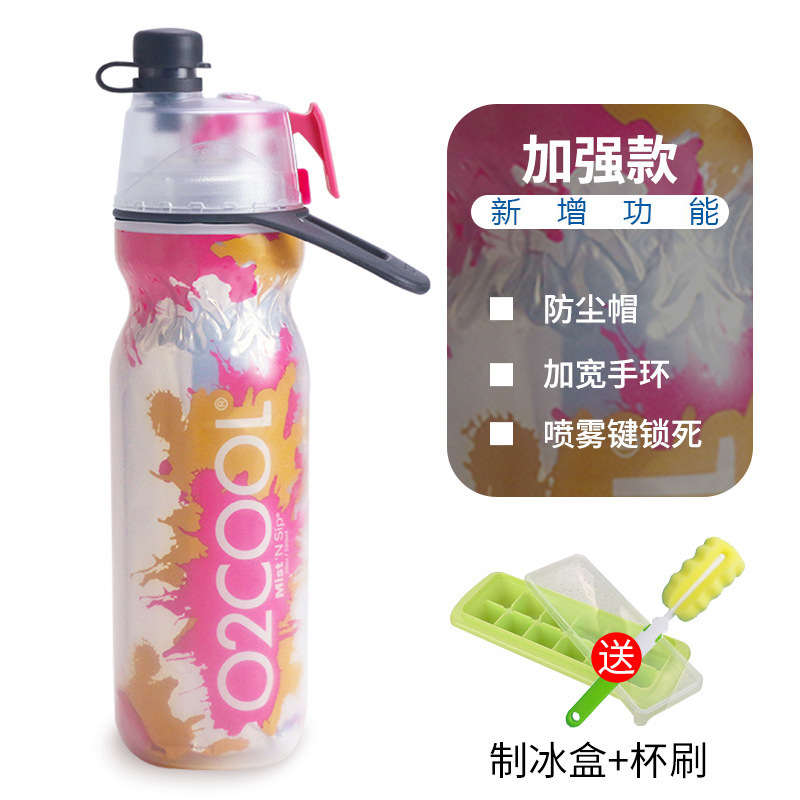喷雾水杯塑料保冷户外运动水杯儿童可挤压O2CO美国OL便携喷健身|undefined