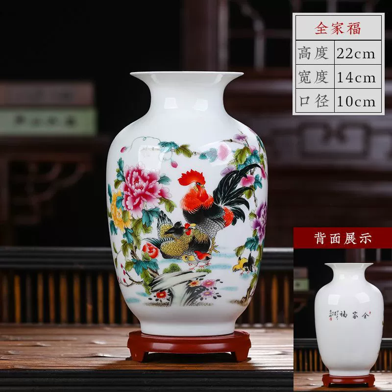 Керамическая вазочка из Jingdezhen для декора интерьера гостиная цветочная аранжировка китайские домашние аксессуары гидропоника ремесло украшения крупная ваза орхидея