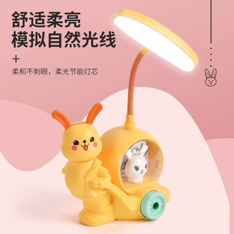 Reading, LED table lamp, universal teaching lights, creative cartoon sharpener, eyes protection