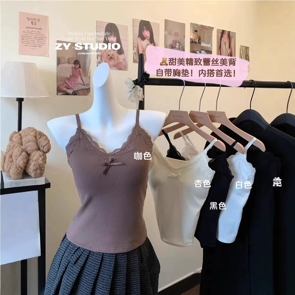 1092 # Осенне-зимний терможилет из чистого кружева с начесом и встроенными чашечками для женщин.