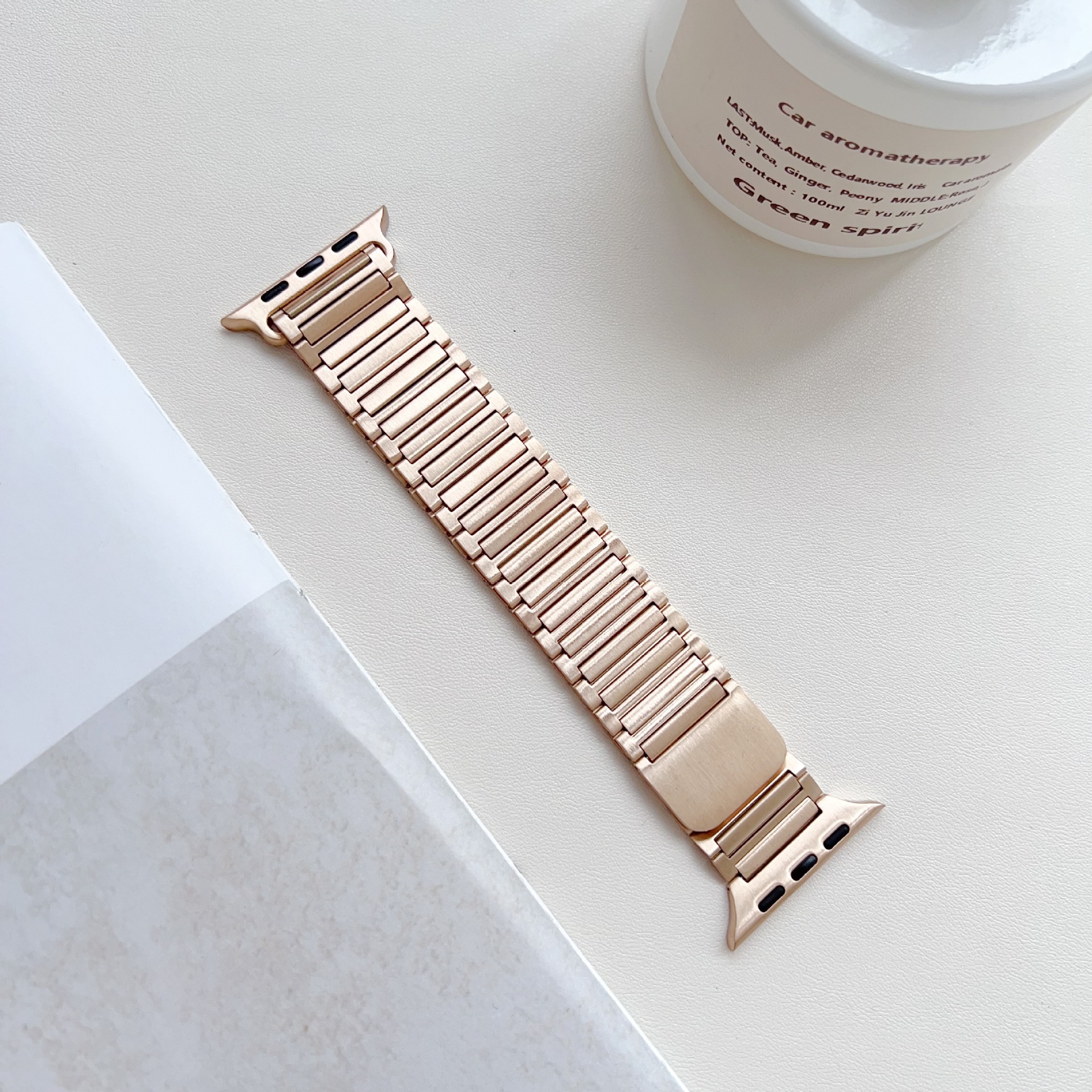 Simple Style Solid Color Stainless Steel IPhone Watch Strap display picture 8