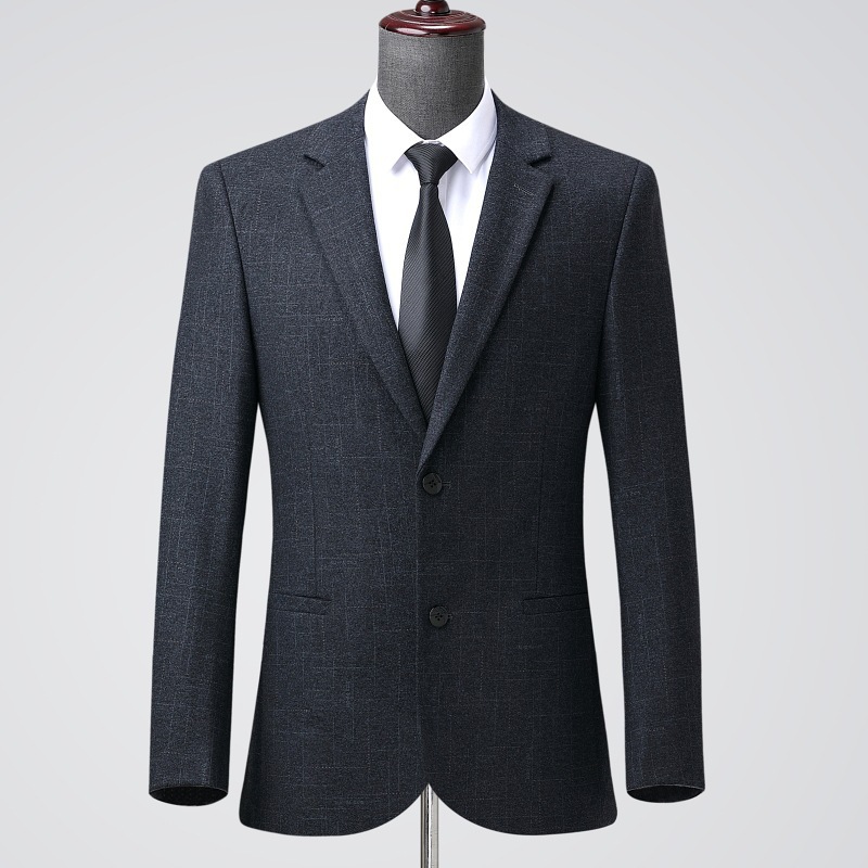 专柜高档男士休闲西服中年商务时尚羊毛单西装百搭职业礼服外套男